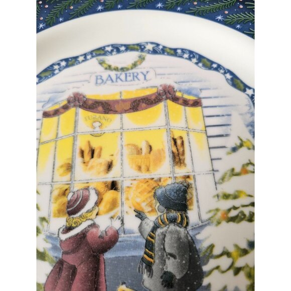 Homer Laughlin turano bakery 12-in dinner plate Xmas dog kids unique - Picture 3 of 6